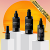 Set of skincare products with &