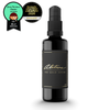 Black serum bottle with &