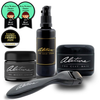 Alitura skincare products including serum, mask, cream, and roller on a white background with awards displayed.